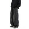 Black Baggy Cargo Jeans Trousers Men Casual Wide leg Jogging