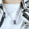 Couples Pendant Necklace Set