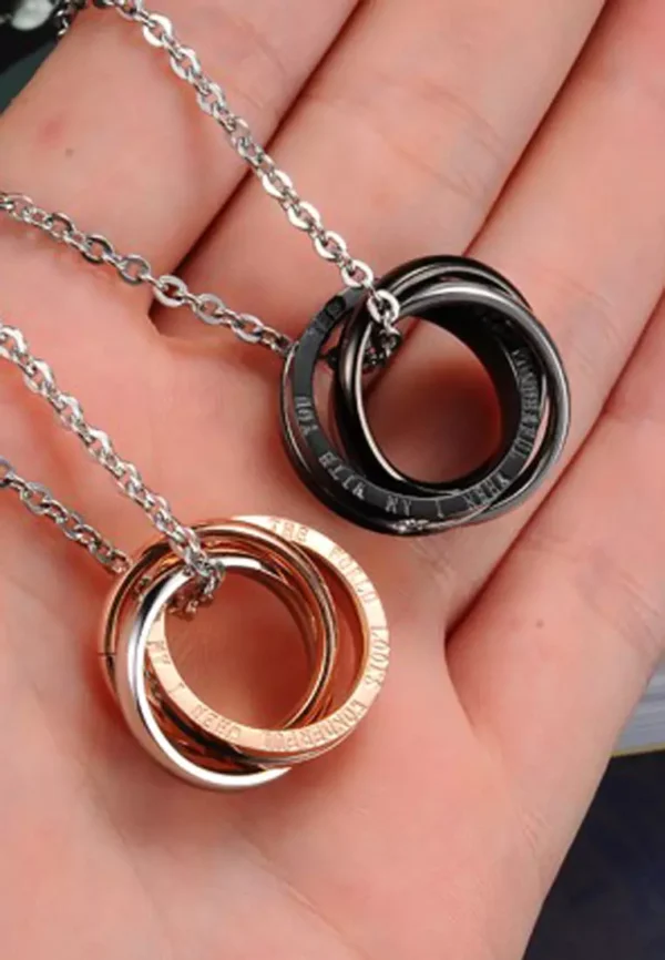 Couples Pendant Necklace Set